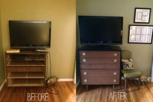 BEFORE AND AFTER - tv dresser