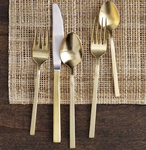 gold flatware from West Elm